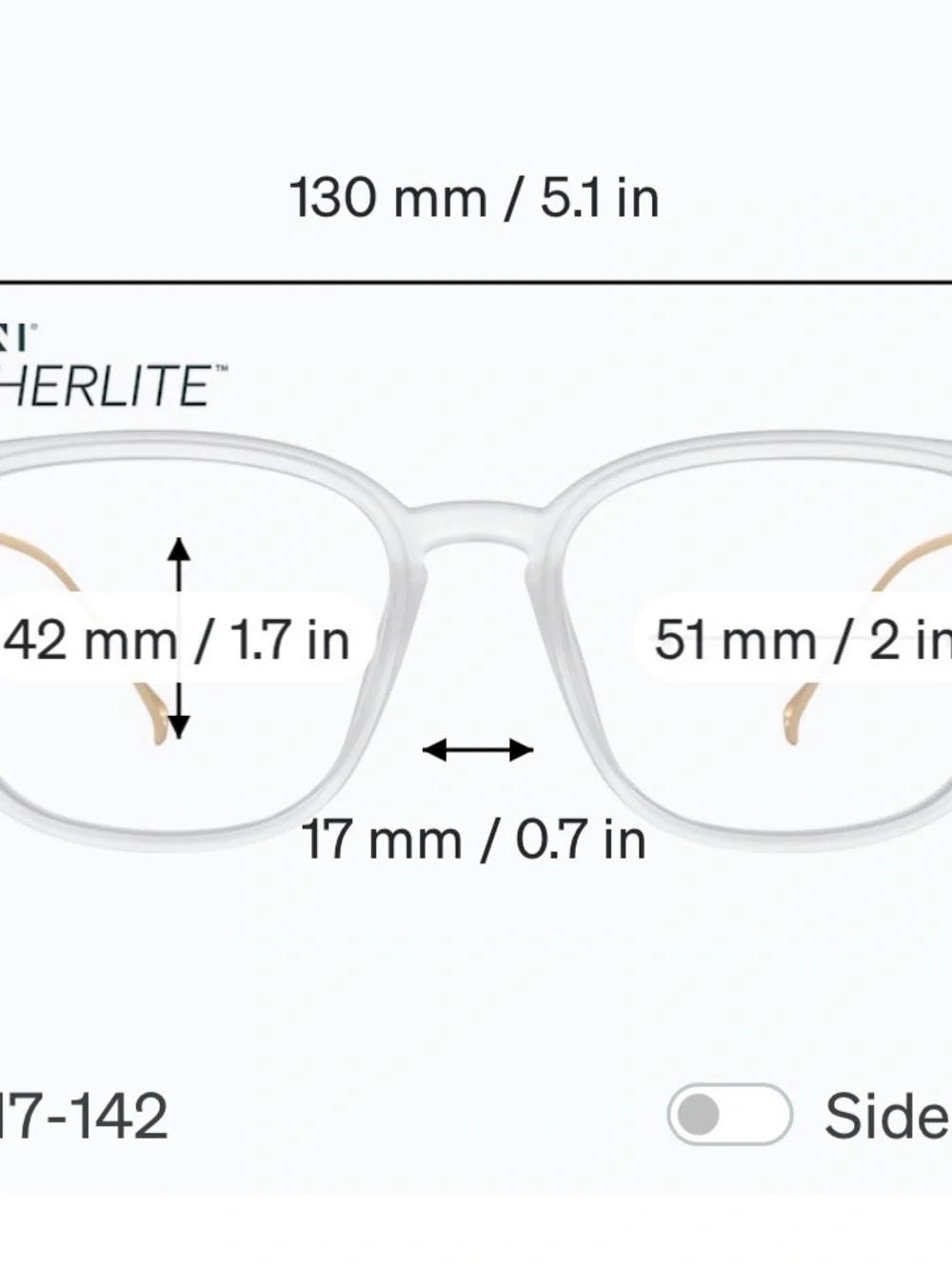 Clear frame Zenni 7816823 “Square” glasses prescription lenses